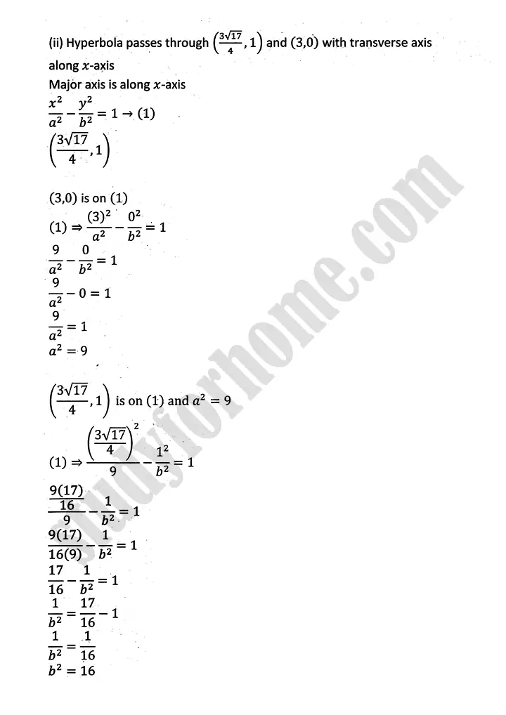 parabola ellipse and hyperbola exercise 9 5 mathematics 12th sindh board 02