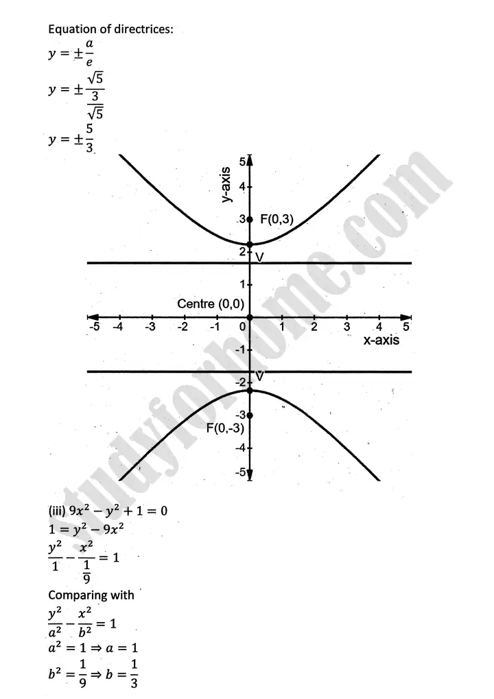 parabola ellipse and hyperbola exercise 9 5 mathematics 12th sindh board 11
