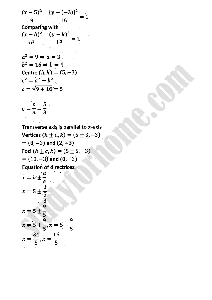 parabola ellipse and hyperbola exercise 9 5 mathematics 12th sindh board 15