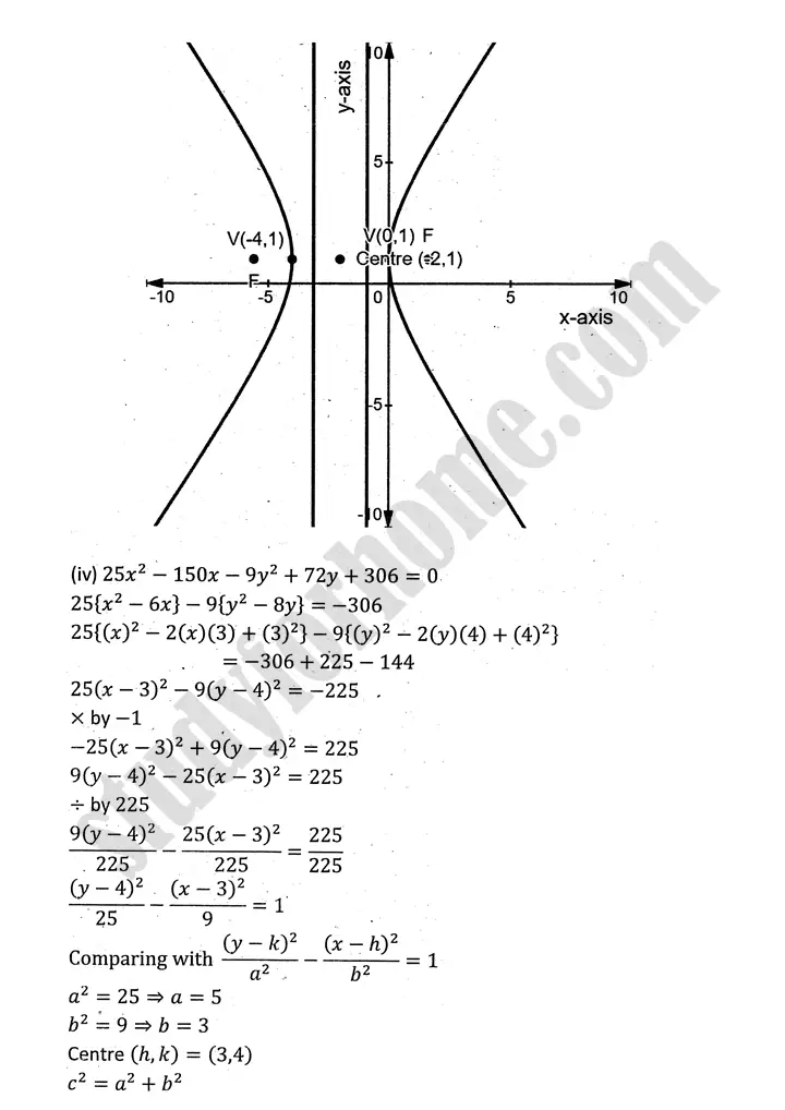 parabola ellipse and hyperbola exercise 9 5 mathematics 12th sindh board 19