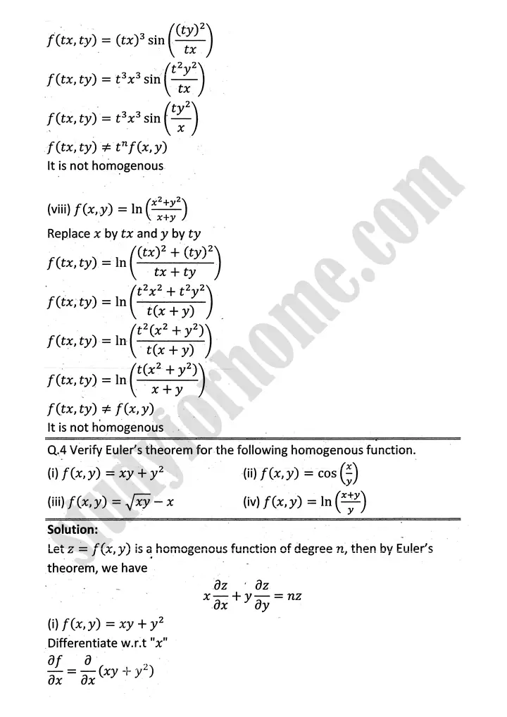 partial differentiation exercise 11 mathematics 12th sindh board 07