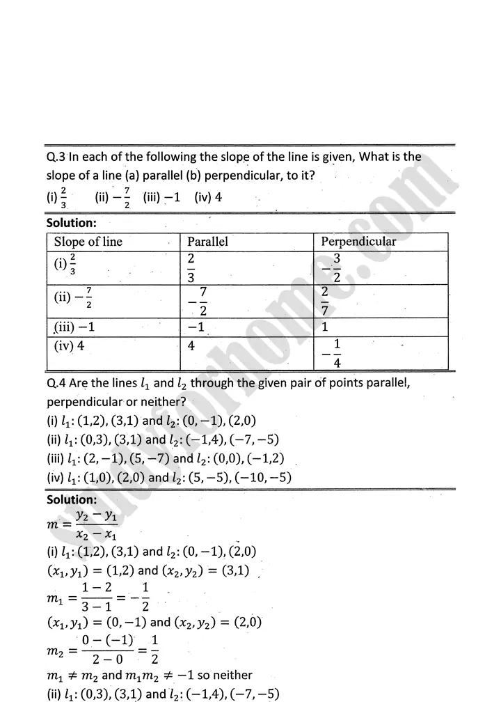 plane analytic geometry straight line exercise 7 2 mathematics 12th sindh board 03