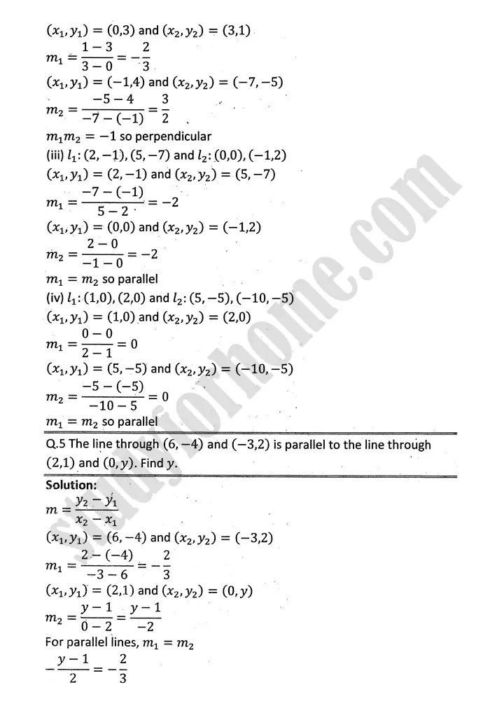 plane analytic geometry straight line exercise 7 2 mathematics 12th sindh board 04