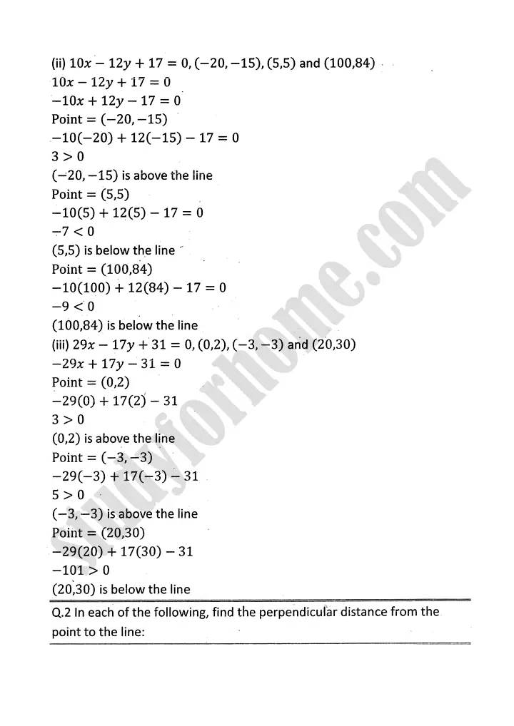 plane analytic geometry straight line exercise 7 4 mathematics 12th sindh board 02