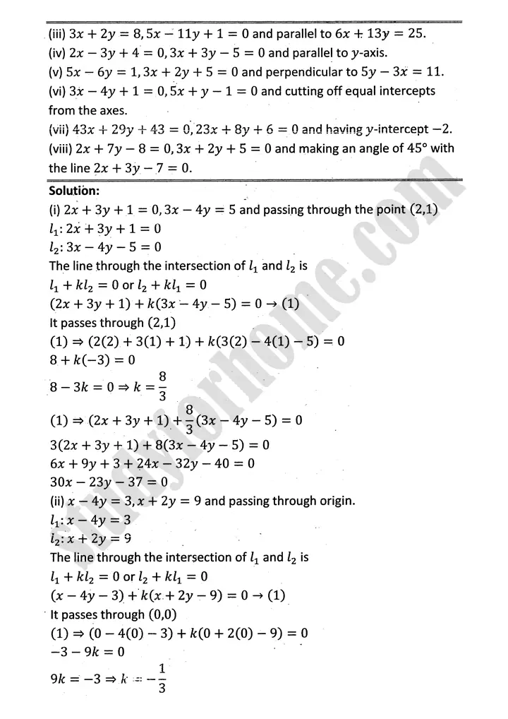 plane analytic geometry straight line exercise 7 5 mathematics 12th sindh board 06