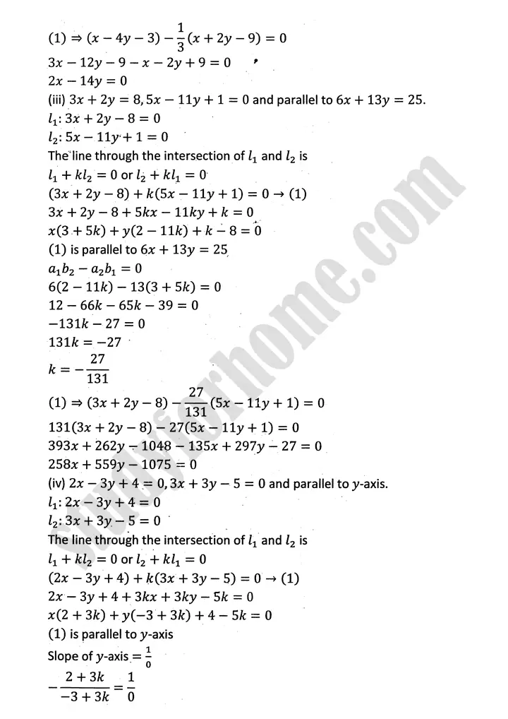 plane analytic geometry straight line exercise 7 5 mathematics 12th sindh board 07