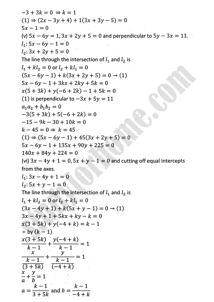 plane analytic geometry straight line exercise 7 5 mathematics 12th sindh board 08