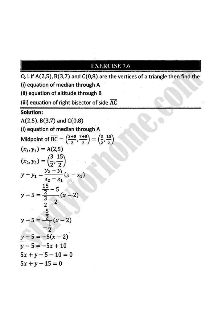 plane-analytic-geometry-straight-line-exercise-7-6-mathematics-12th-sindh-board
