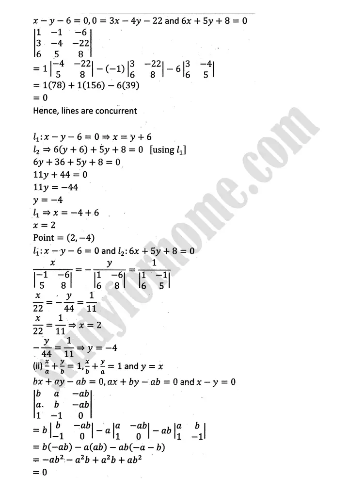 plane analytic geometry straight line exercise 7 6 mathematics 12th sindh board 03