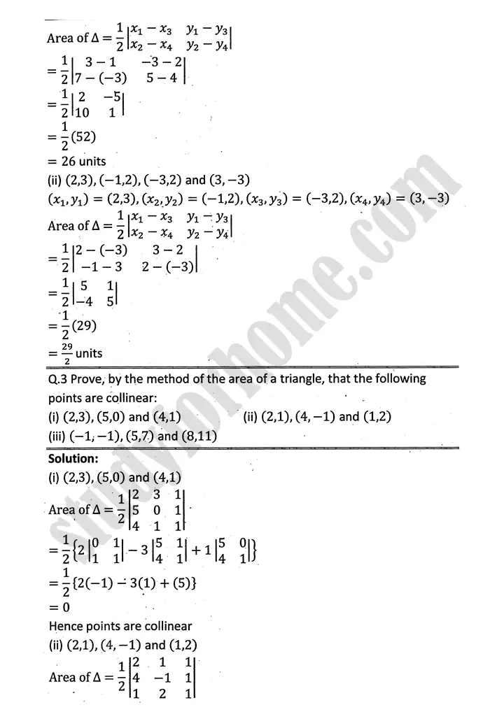 plane analytic geometry straight line exercise 7 7 mathematics 12th sindh board 03