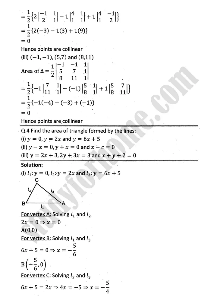 plane analytic geometry straight line exercise 7 7 mathematics 12th sindh board 04
