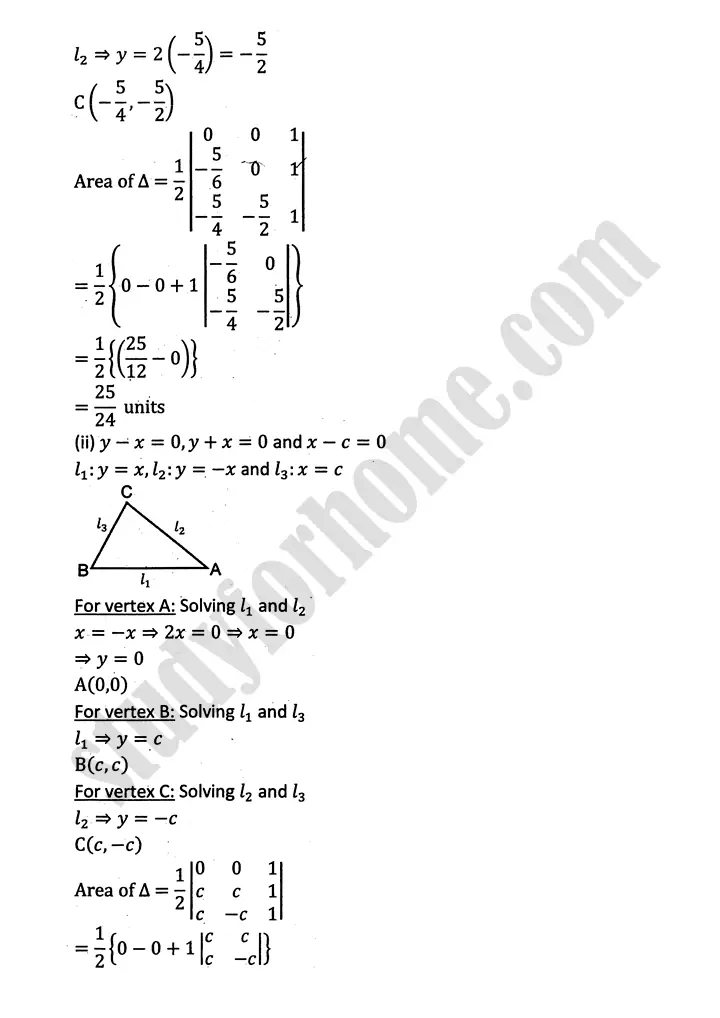 plane analytic geometry straight line exercise 7 7 mathematics 12th sindh board 05