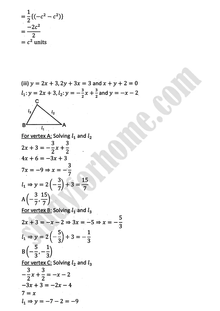 plane analytic geometry straight line exercise 7 7 mathematics 12th sindh board 06