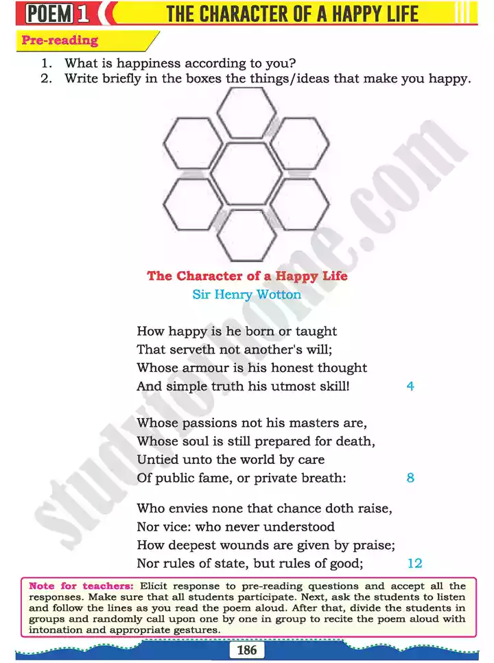 poem 1 the character of happy life english 11th text book 02