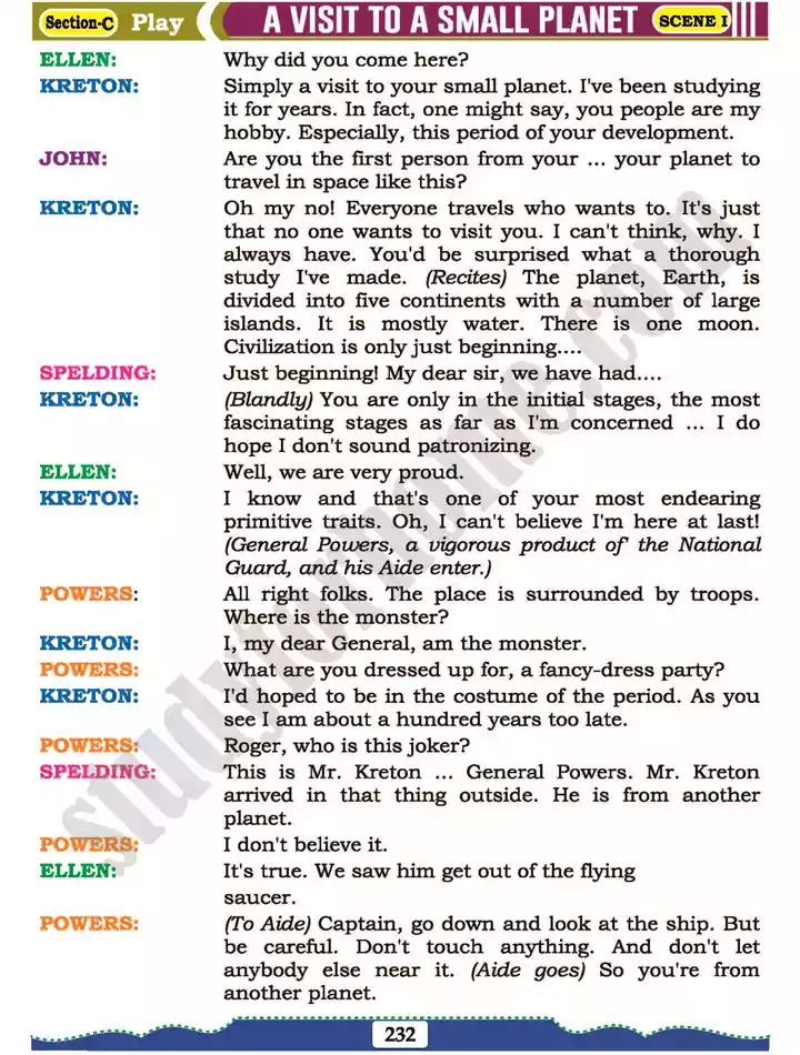 section c play a visit to a small planet english 11th text book 09