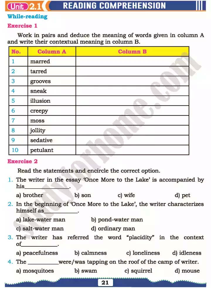 unit 2 preservation of nature english 11th text book 05