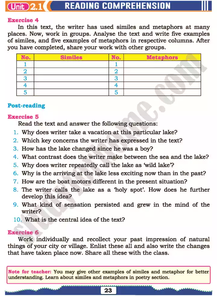 unit 2 preservation of nature english 11th text book 07